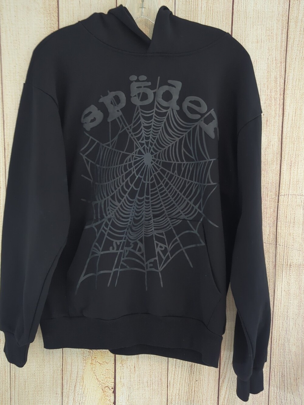 Sp5der Black Hoodie for Men New Size Small